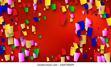 Festival Confetti Background. Many Falling Festival Confetti for Your Design.
Invitation Card, Poster, Flyer. Holiday Decoration Isolated Elements on Background. Festive Vector Illustration. 
