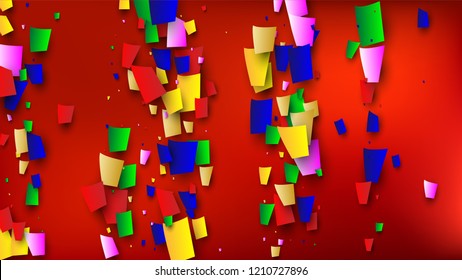 Festival Confetti Background. Many Falling Festival Confetti for Your Design.
Holiday Decoration Isolated Elements on Background. Festive Vector Illustration. Invitation Card, Poster, Flyer
