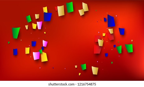 Festival Confetti Background. Many Falling Festival Confetti for Your Design.
Holiday Decoration Isolated Elements on Background. Festive Vector Illustration. Invitation Card, Poster, Flyer
