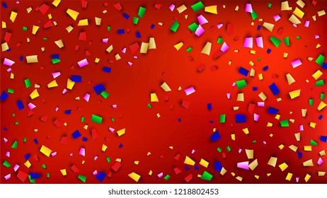 Festival Confetti Background. Many Falling Festival Confetti for Your Design.
Festive Vector Illustration. Invitation Card, Poster, Flyer. Holiday Decoration Isolated Elements on Background. 
