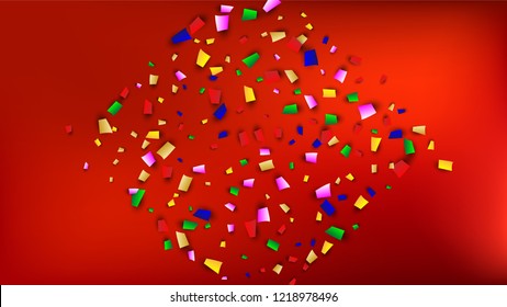 Festival Confetti Background. Many Falling Festival Confetti for Your Design.
Festive Vector Illustration. Invitation Card, Poster, Flyer. Holiday Decoration Isolated Elements on Background. 
