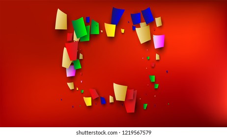 Festival Confetti Background. Many Falling Festival Confetti for Your Design.
Invitation Card, Poster, Flyer. Holiday Decoration Isolated Elements on Background. Festive Vector Illustration. 
