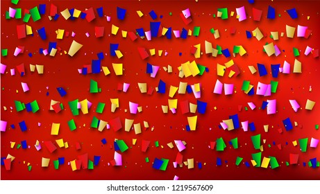Festival Confetti Background. Many Falling Festival Confetti for Your Design.
Holiday Decoration Isolated Elements on Background. Festive Vector Illustration. Invitation Card, Poster, Flyer

