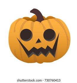 Festival  conpept - cartoon pumpkin halloween vector illustration isolated on white background