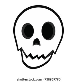 Festival  conpept - skull halloween vector illustration isolated on black background