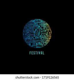 Festival Creative idea logo design
