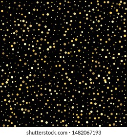 Festival decor. Falling golden dot abstract decoration for party, birthday celebrate, anniversary or event, festive.