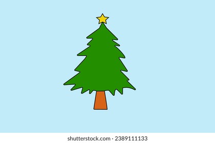 festival design of christmas tree and christmas hat