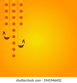 Festival Design on Orange Background Banner.