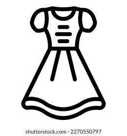 Festival dress icon outline vector. Germany festival. Bavarian euro