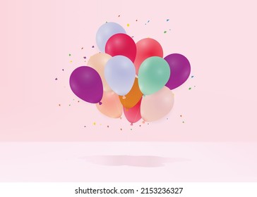 Festival elements of colorful balloon Illustration
