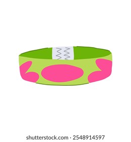 festival event bracelet cartoon. concert party, admission vip, security souvenir festival event bracelet sign. isolated symbol vector illustration