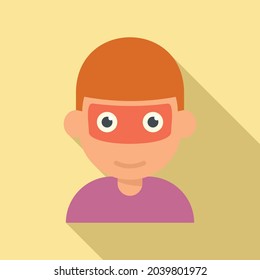 Festival facial mask icon flat vector. Face paint. Child makeup