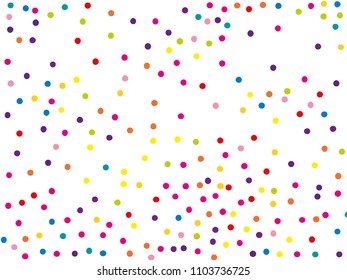 Festival fiesta pattern with color round glitter, confetti. Random, chaotic polka dot. Bright background  for party invites, wedding, cards, phone Wallpapers. Vector illustration. Typographic design.