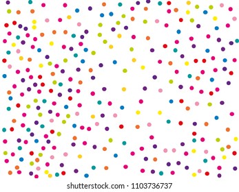 Festival fiesta pattern with color round glitter, confetti. Random, chaotic polka dot. Bright background  for party invites, wedding, cards, phone Wallpapers. Vector illustration. Typographic design.