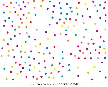 Festival fiesta pattern with color round glitter, confetti. Random, chaotic polka dot. Bright background  for party invites, wedding, cards, phone Wallpapers. Vector illustration. Typographic design.