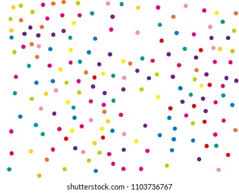 Festival fiesta pattern with color round glitter, confetti. Random, chaotic polka dot. Bright background  for party invites, wedding, cards, phone Wallpapers. Vector illustration. Typographic design.