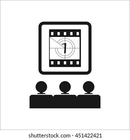 Festival Film countdown sign simple icon background