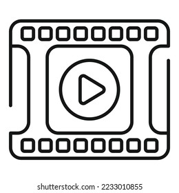 Festival film icon outline vector. Video cinema. Strip frame