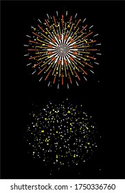 Festival Fire work, Vektorgrafik
