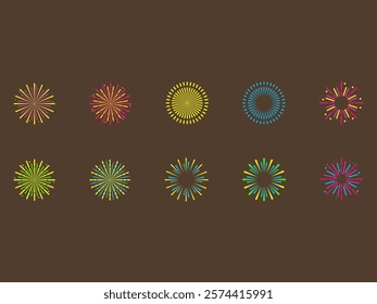 Festival Firecracker Illustration Element Set
