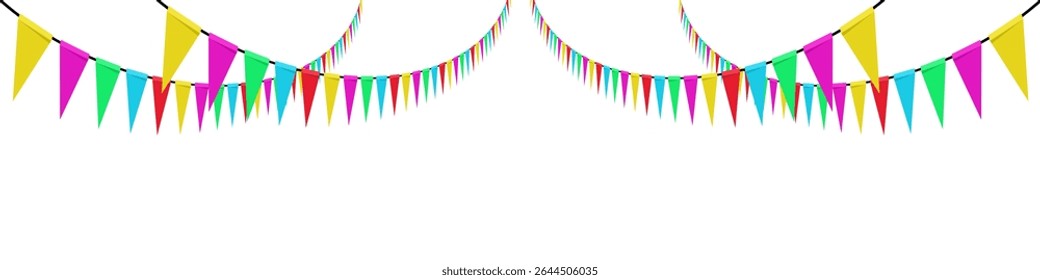 Festival flag vector, capturing the vibrant spirit of celebrations. Perfect for events, parties, music festivals, cultural gatherings, or colorful decorations.