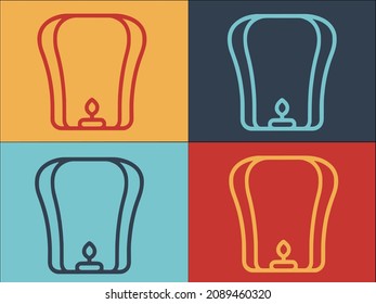 Festival Floating Lantern Logo Template, Simple Flat Icon of lantern,festival,light