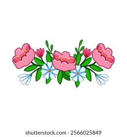 festival flower crown cartoon. bridal nature, wreath fashion, garden handmade festival flower crown sign. isolated symbol vector illustration