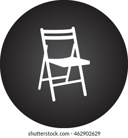 Festival Folding chair sign simple icon on background