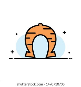 Festival, Fortune, Horseshoe, Luck, Patrick  Business Flat Line Filled Icon Vector Banner Template. Vector Icon Template background