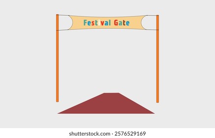 
Festival gate vector illustration for use.