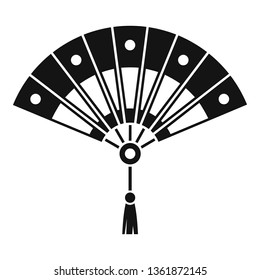 Festival hand fan icon. Simple illustration of festival hand fan vector icon for web design isolated on white background