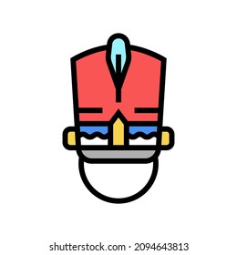 festival hat headdress color icon vector. festival hat headdress sign. isolated symbol illustration