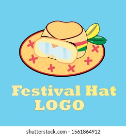 Festival Hat logo simple vector flat design