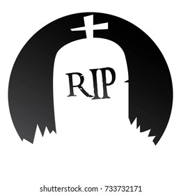 Festival and icon conpept - icon Grave  halloween vector illustration isolated on white background