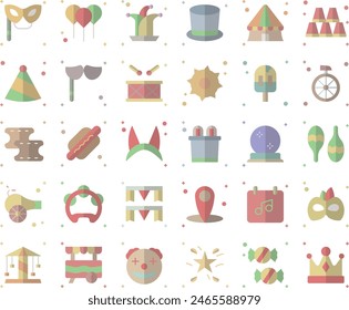 Festival icon set design illustration stock