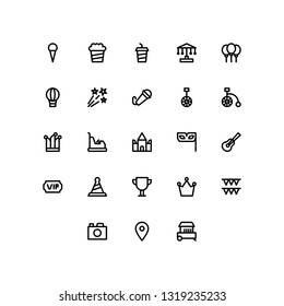 Festival icon set simple vol 1 with outline style
