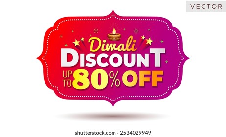 Festival of India Diwali desconto, 80% de desconto, Venda, compras, oferta e ofertas conceito.