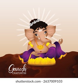 Festival of india happy ganesh chaturthi design background