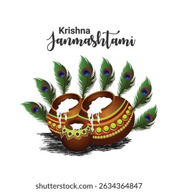 Festival of india Happy krishna janmashtami background