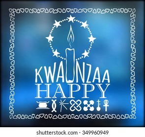 Festival Kwanzaa. Happy Kwanzaa. Holiday card Vector illustration