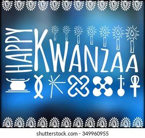 Festival Kwanzaa. Happy Kwanzaa. Holiday card Vector illustration