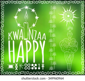 Festival Kwanzaa. Happy Kwanzaa. Holiday card Vector illustration