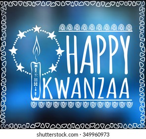 Festival Kwanzaa. Happy Kwanzaa. Holiday card Vector illustration