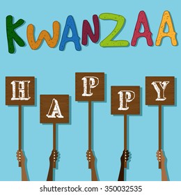 Festival Kwanzaa. Happy Kwanzaa. Holiday card Vector illustration