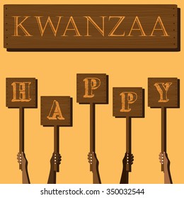 Festival Kwanzaa. Happy Kwanzaa. Holiday card Vector illustration