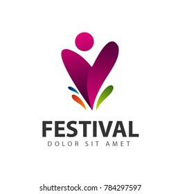 Festival Logo Vector Template Design