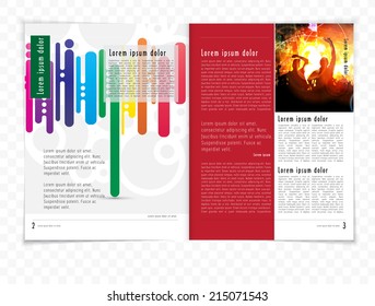 Festival magazine, vector