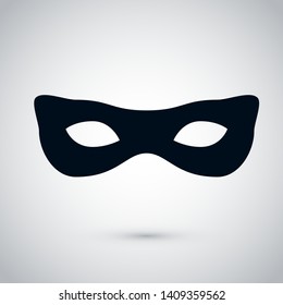 Festival mask icon. Vector illustration isolated on white background