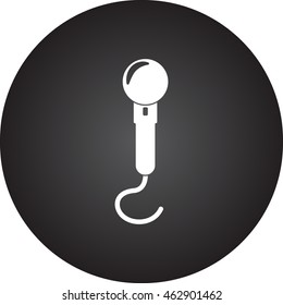 Festival microphone sign simple icon on background